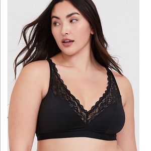 Torrid Black Microfiber Lightly Padded Bralette